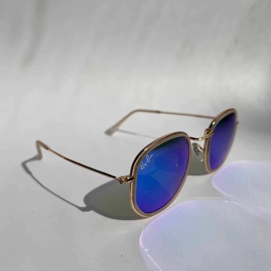 Blue metallic sunglasses # 07