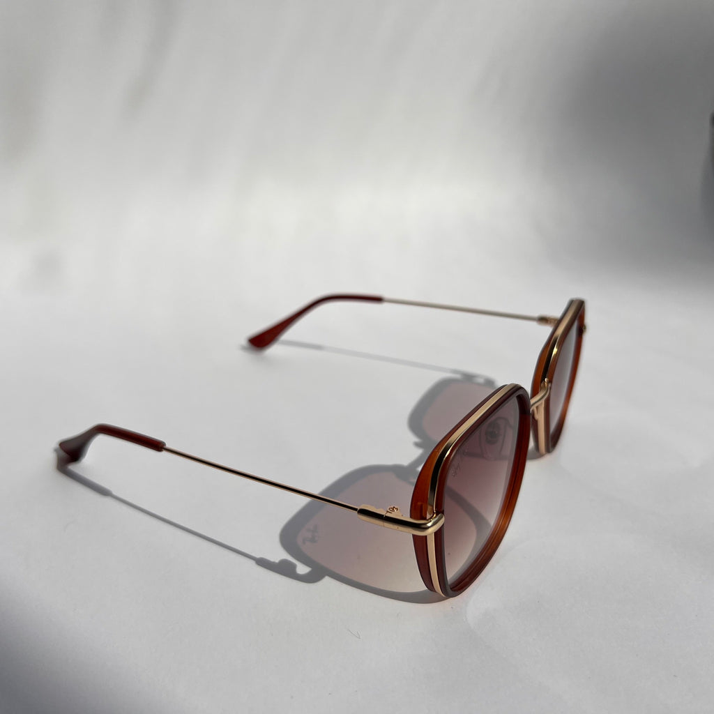 Brown metallic fashion sunglasses # 8